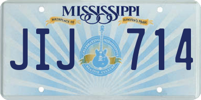 MS license plate JIJ714