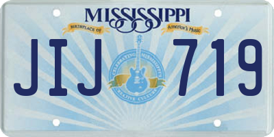 MS license plate JIJ719
