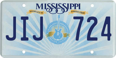 MS license plate JIJ724