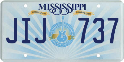 MS license plate JIJ737