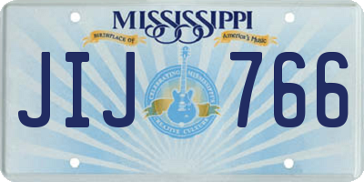 MS license plate JIJ766