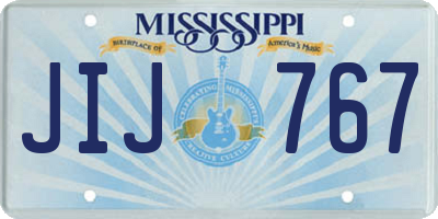 MS license plate JIJ767