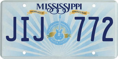MS license plate JIJ772