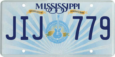 MS license plate JIJ779