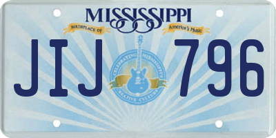 MS license plate JIJ796