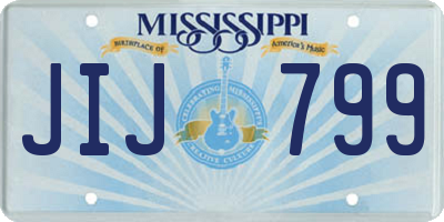 MS license plate JIJ799