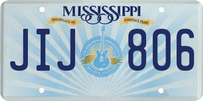 MS license plate JIJ806