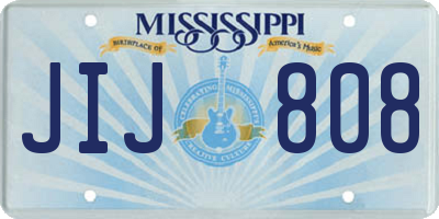 MS license plate JIJ808