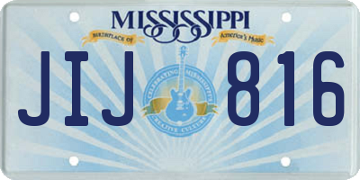 MS license plate JIJ816