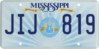 MS license plate JIJ819
