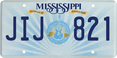 MS license plate JIJ821