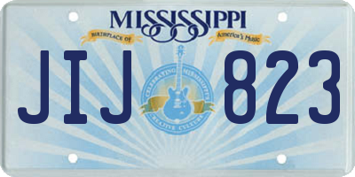 MS license plate JIJ823