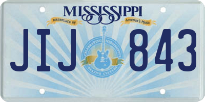 MS license plate JIJ843