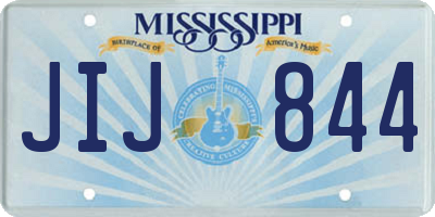 MS license plate JIJ844