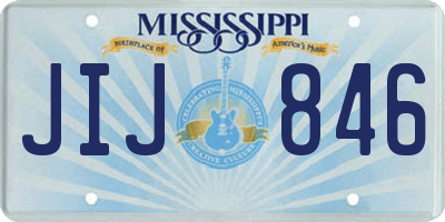 MS license plate JIJ846