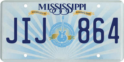 MS license plate JIJ864