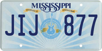 MS license plate JIJ877
