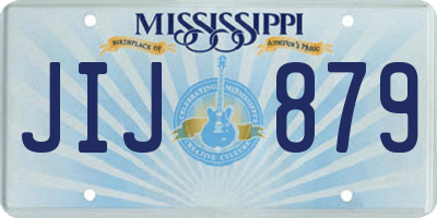 MS license plate JIJ879