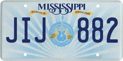 MS license plate JIJ882