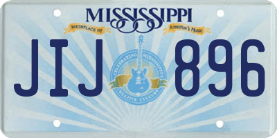MS license plate JIJ896