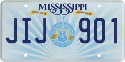 MS license plate JIJ901