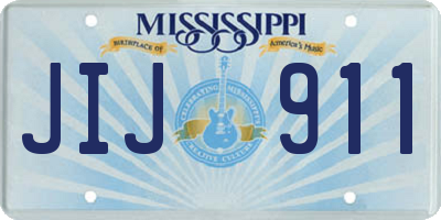 MS license plate JIJ911