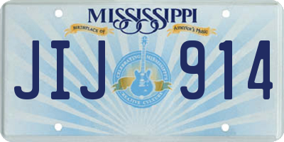 MS license plate JIJ914