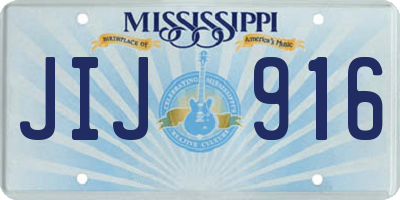 MS license plate JIJ916