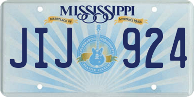 MS license plate JIJ924