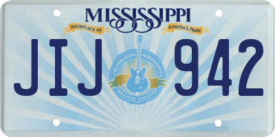 MS license plate JIJ942