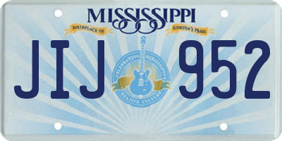 MS license plate JIJ952