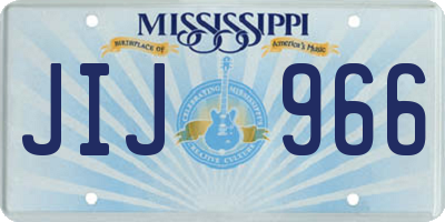 MS license plate JIJ966