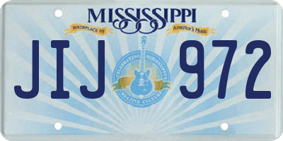 MS license plate JIJ972