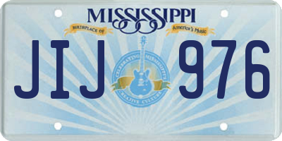 MS license plate JIJ976