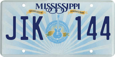 MS license plate JIK144