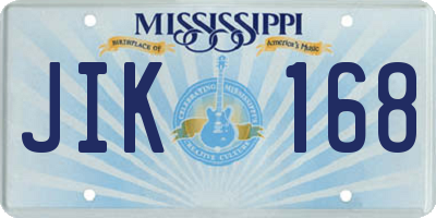 MS license plate JIK168