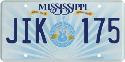 MS license plate JIK175