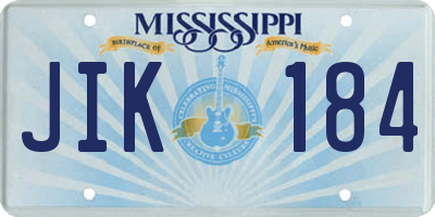 MS license plate JIK184