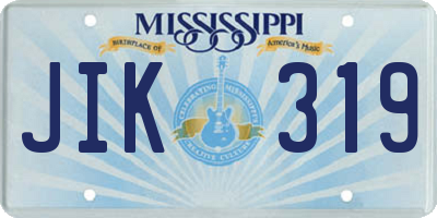 MS license plate JIK319