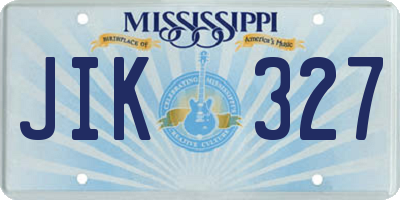 MS license plate JIK327