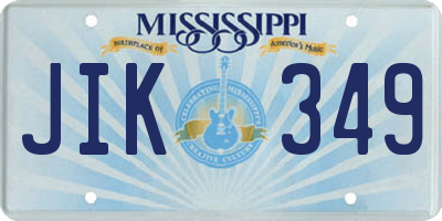 MS license plate JIK349