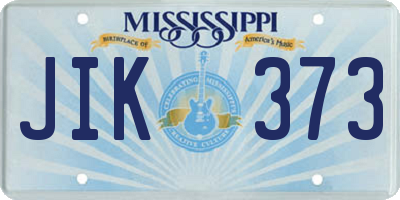 MS license plate JIK373