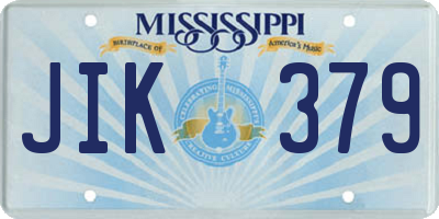 MS license plate JIK379