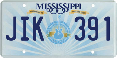 MS license plate JIK391