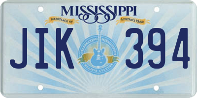 MS license plate JIK394