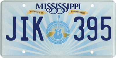 MS license plate JIK395