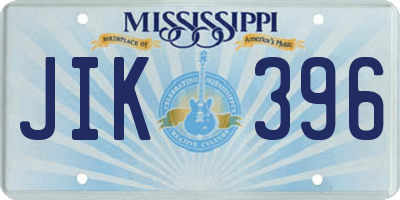 MS license plate JIK396