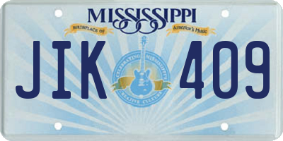 MS license plate JIK409