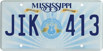 MS license plate JIK413