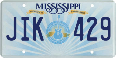 MS license plate JIK429